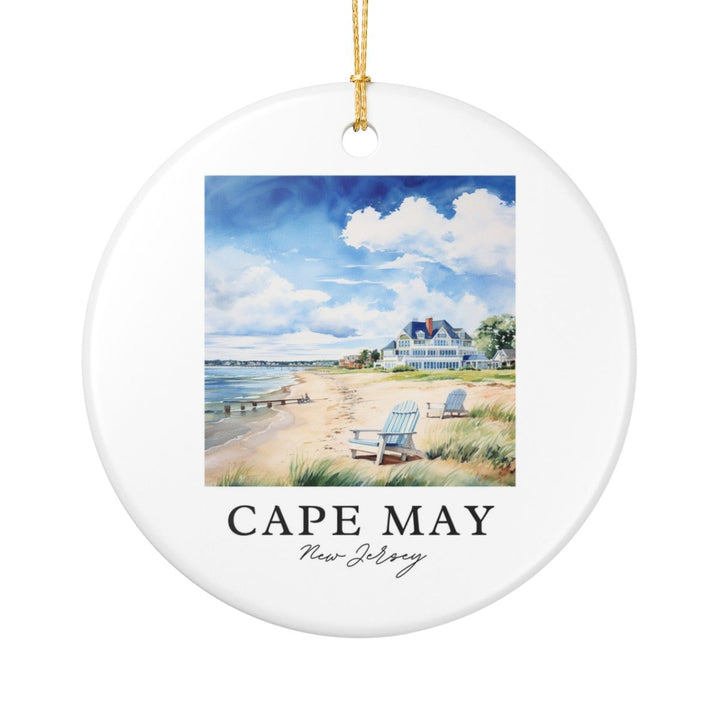 Cape May New Jersey Ornament: Unique Cape May Souvenir, Cape May New Jersey Xmas Decor, and Authentic Cape May Gift
