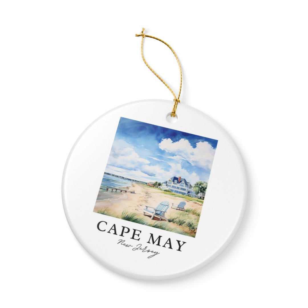 Cape May New Jersey Ornament: Unique Cape May Souvenir, Cape May New Jersey Xmas Decor, and Authentic Cape May Gift
