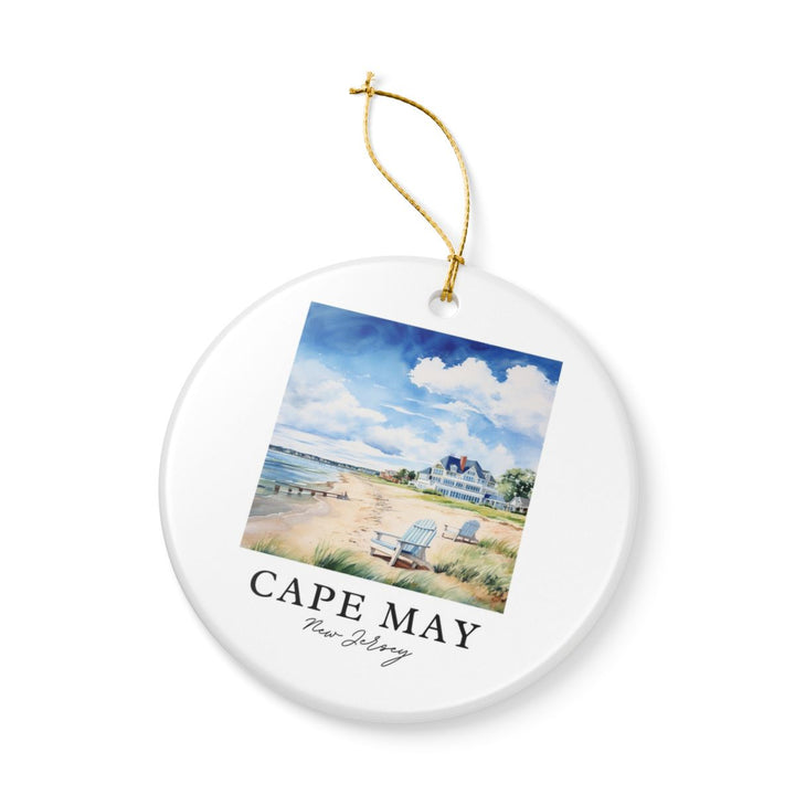 Cape May New Jersey Ornament: Unique Cape May Souvenir, Cape May New Jersey Xmas Decor, and Authentic Cape May Gift