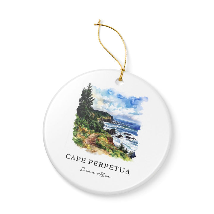 Cape Perpetua Ornament: Unique Cape Perpetua Souvenir, Cape Perpetua Xmas Decor, and Authentic Cape Perpetua Gift