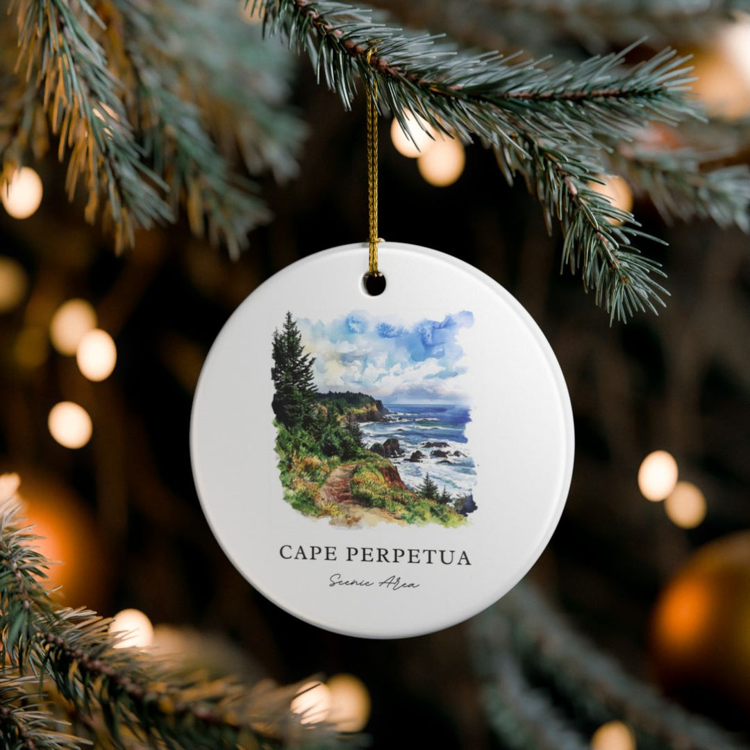 Cape Perpetua Ornament: Unique Cape Perpetua Souvenir, Cape Perpetua Xmas Decor, and Authentic Cape Perpetua Gift