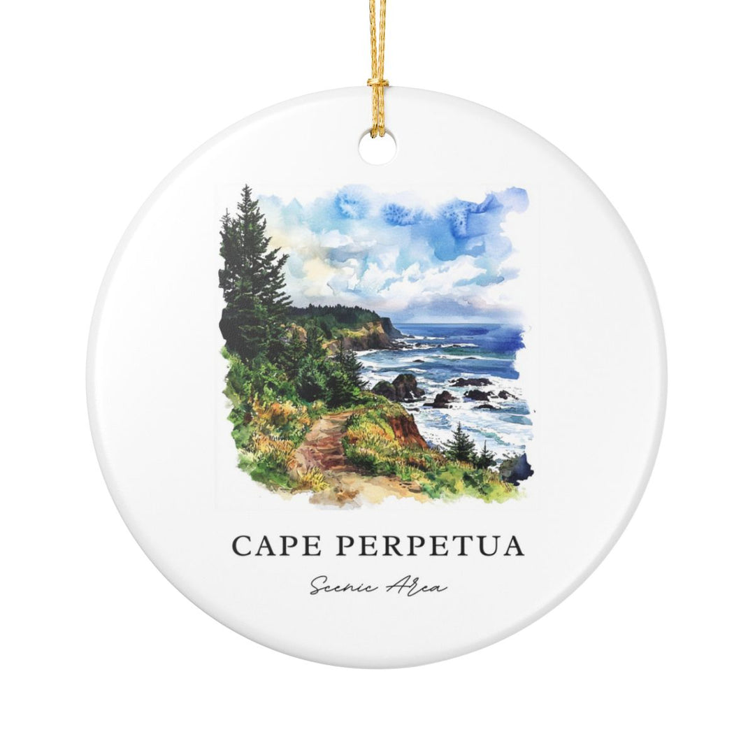 Cape Perpetua Ornament: Unique Cape Perpetua Souvenir, Cape Perpetua Xmas Decor, and Authentic Cape Perpetua Gift