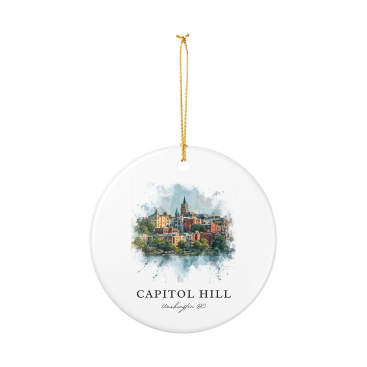 Capitol Hill Washington DC Ornament: Unique Capitol Hill Washington Souvenir, Capitol Hill Washington District of Columbia Xmas Decor, and Authentic Capitol Hill Washington Gift