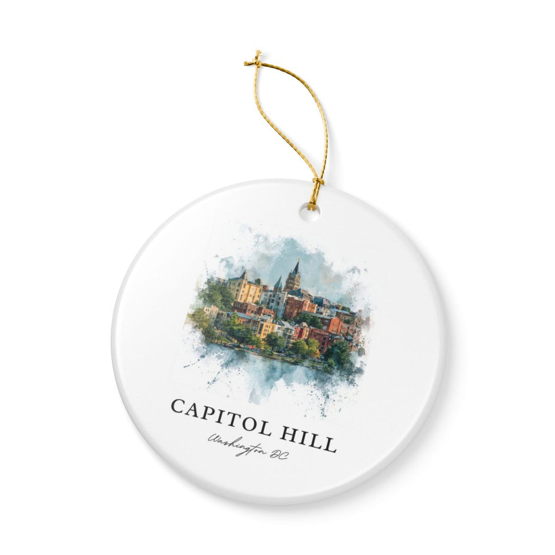 Capitol Hill Washington DC Ornament: Unique Capitol Hill Washington Souvenir, Capitol Hill Washington District of Columbia Xmas Decor, and Authentic Capitol Hill Washington Gift