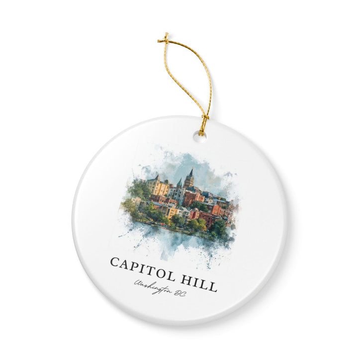 Capitol Hill Washington DC Ornament: Unique Capitol Hill Washington Souvenir, Capitol Hill Washington District of Columbia Xmas Decor, and Authentic Capitol Hill Washington Gift
