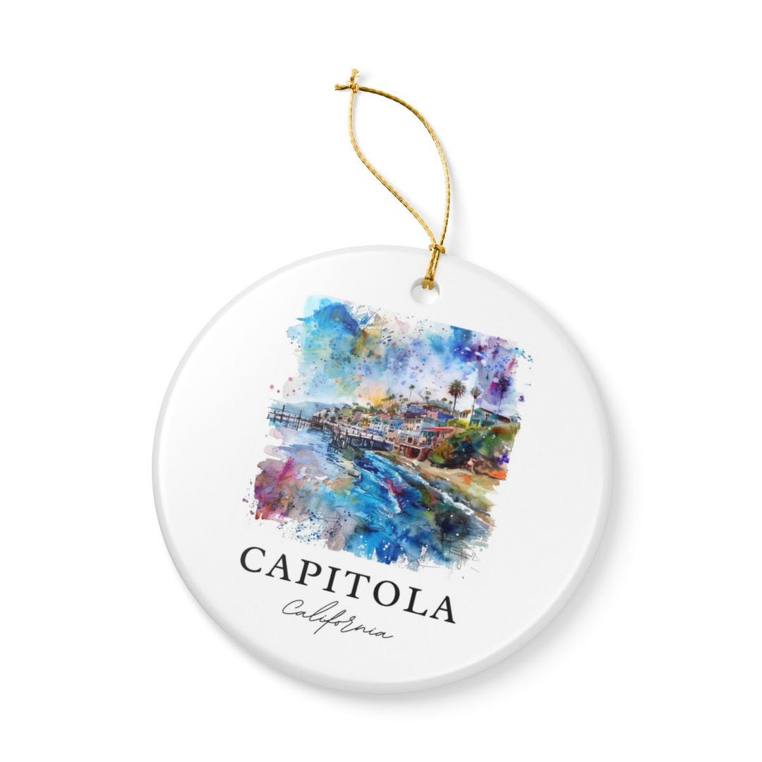 Capitola California Ornament: Unique Capitola Souvenir, Capitola California Xmas Decor, and Authentic Capitola Gift