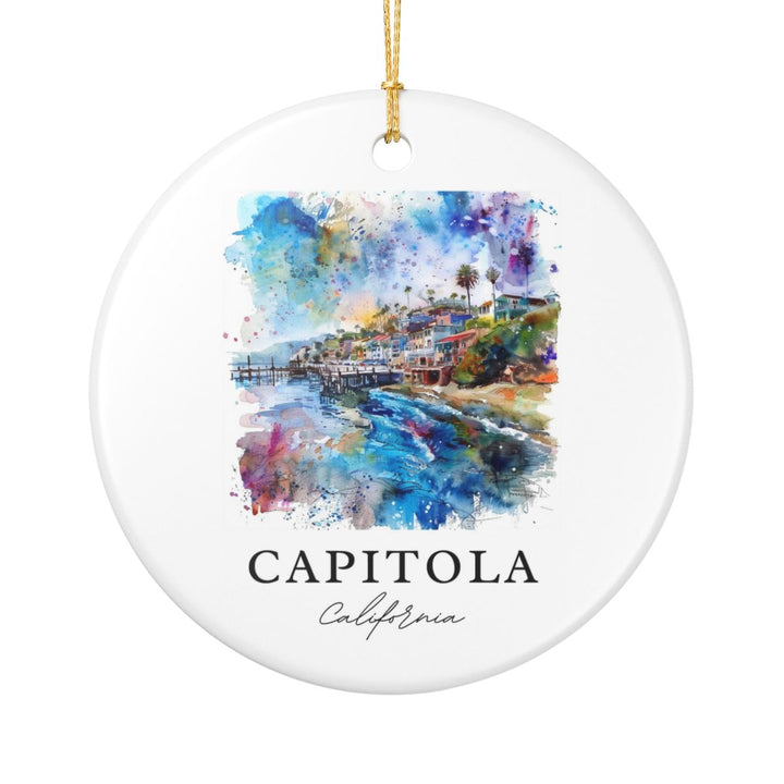 Capitola California Ornament: Unique Capitola Souvenir, Capitola California Xmas Decor, and Authentic Capitola Gift