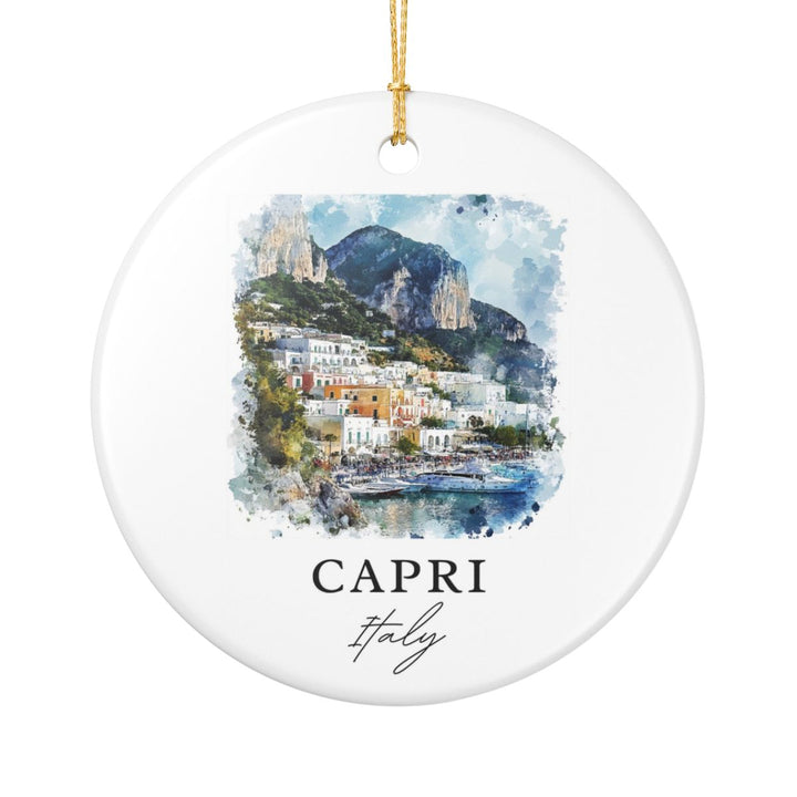 Capri Italy Ornament: Unique Capri Souvenir, Capri Italy Xmas Decor, and Authentic Capri Gift