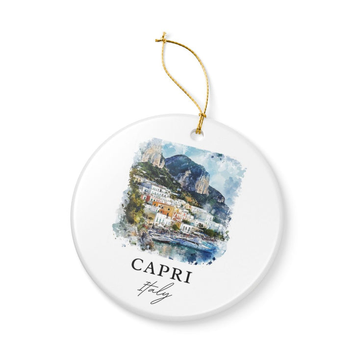 Capri Italy Ornament: Unique Capri Souvenir, Capri Italy Xmas Decor, and Authentic Capri Gift