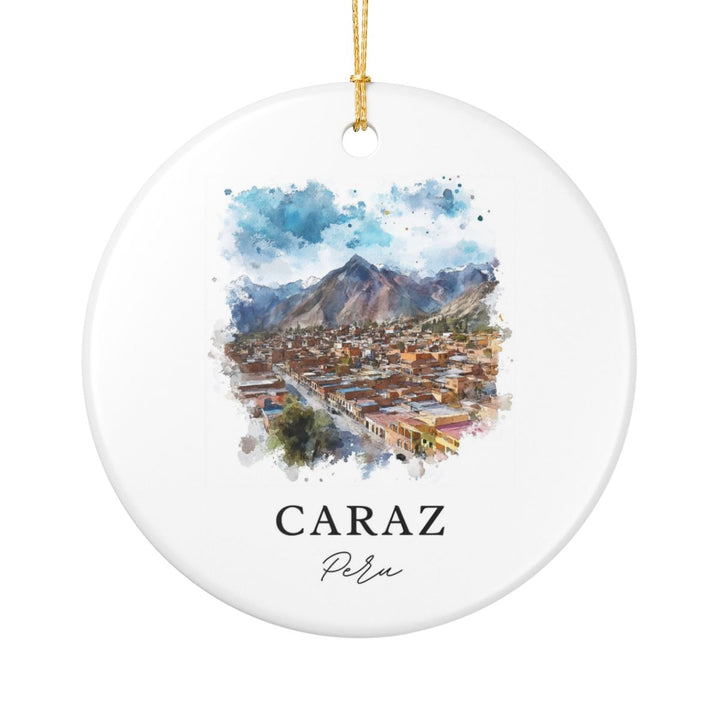 Caraz Peru Ornament: Unique Caraz Souvenir, Caraz Peru Xmas Decor, and Authentic Caraz Gift