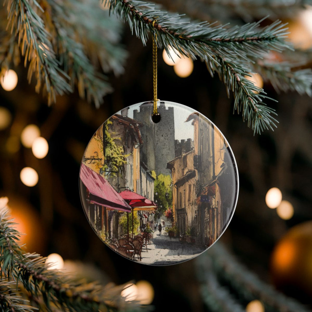 Carcassonne Ornament: Unique Carcassonne Souvenir, Carcassonne Xmas Decor, and Authentic Carcassonne Gift
