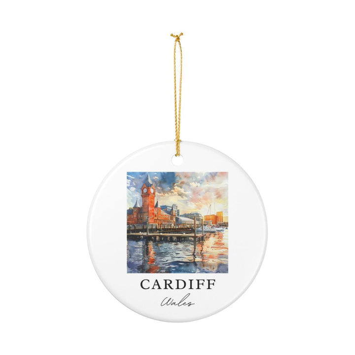 Cardiff Wales Ornament: Unique Cardiff Souvenir, Cardiff Wales Xmas Decor, and Authentic Cardiff Gift