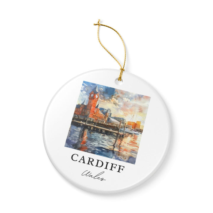 Cardiff Wales Ornament: Unique Cardiff Souvenir, Cardiff Wales Xmas Decor, and Authentic Cardiff Gift