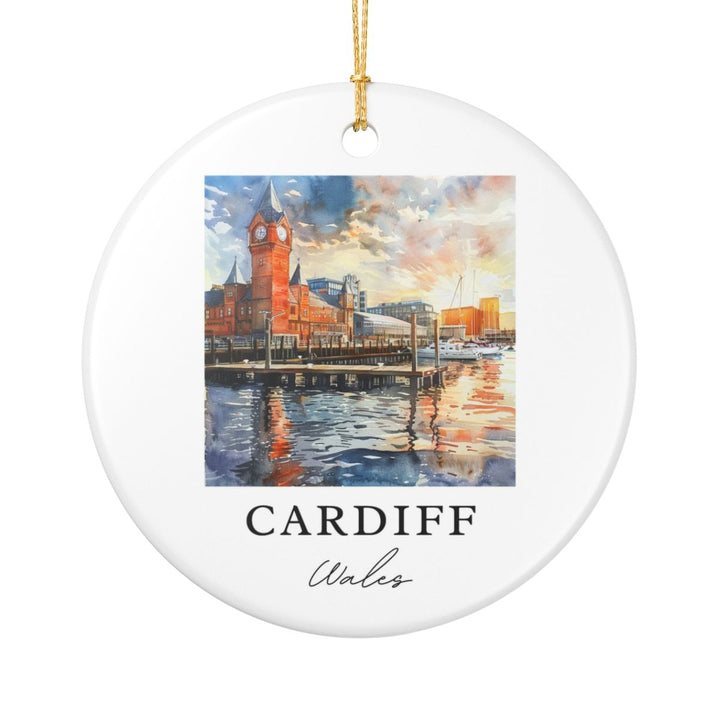 Cardiff Wales Ornament: Unique Cardiff Souvenir, Cardiff Wales Xmas Decor, and Authentic Cardiff Gift