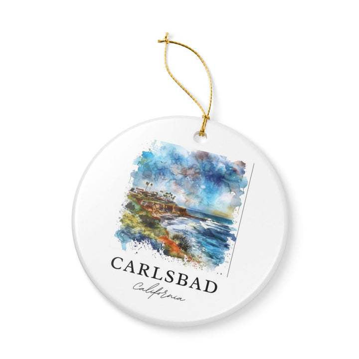 Carlsbad California Ornament: Unique Carlsbad Souvenir, Carlsbad California Xmas Decor, and Authentic Carlsbad Gift