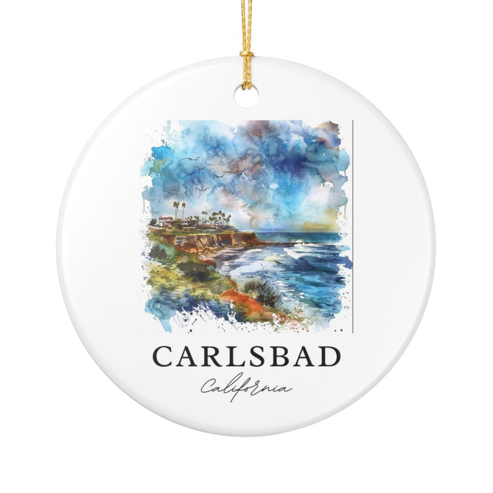 Carlsbad California Ornament: Unique Carlsbad Souvenir, Carlsbad California Xmas Decor, and Authentic Carlsbad Gift