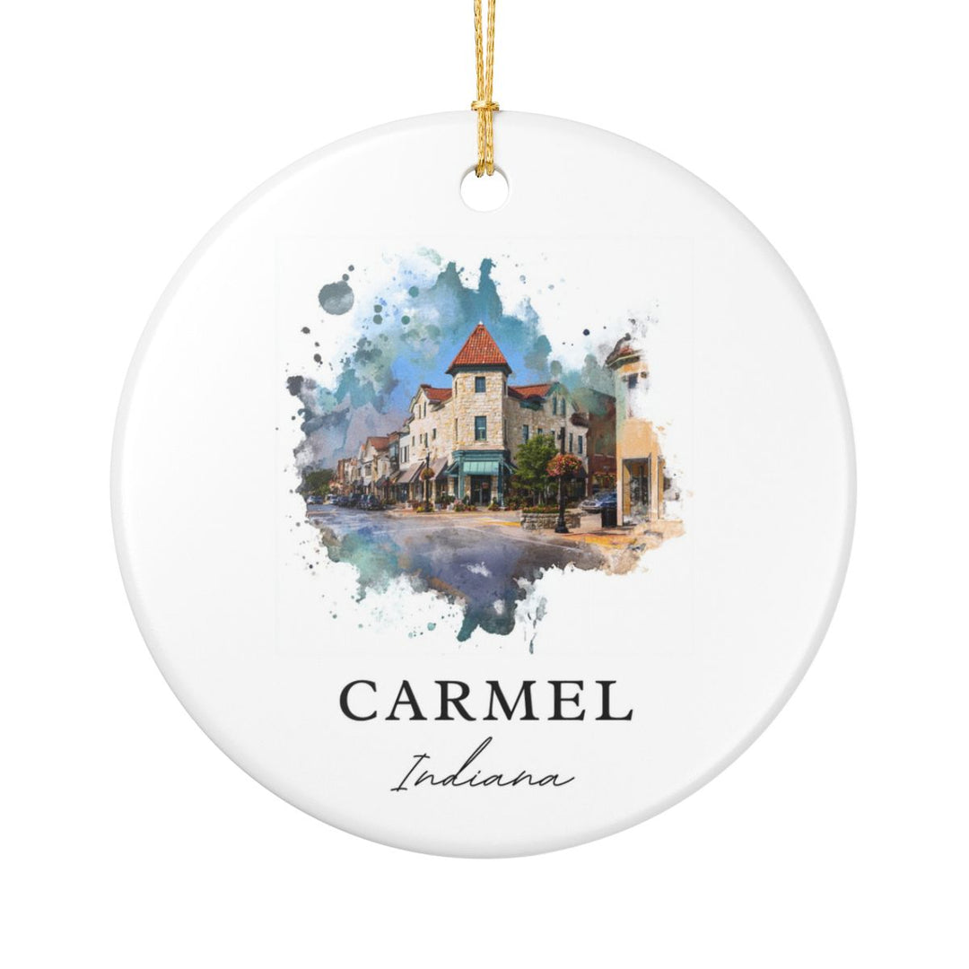 Carmel Indiana Ornament: Unique Carmel Indiana Souvenir, Carmel Indiana Xmas Decor, and Authentic Carmel Indiana Gift