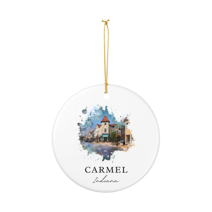 Carmel Indiana Ornament: Unique Carmel Indiana Souvenir, Carmel Indiana Xmas Decor, and Authentic Carmel Indiana Gift