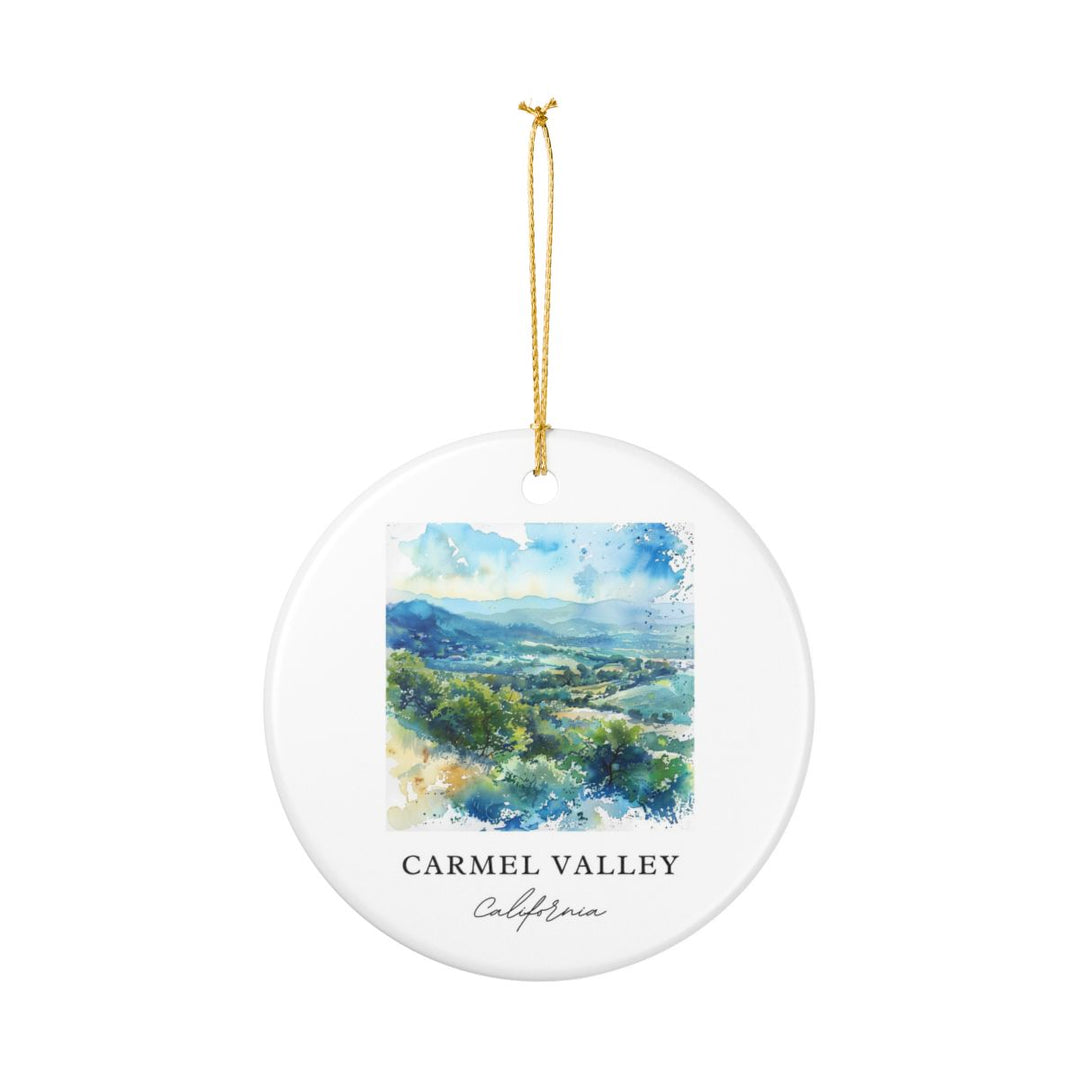 Carmel Valley California Ornament: Unique Carmel Valley Souvenir, Carmel Valley California Xmas Decor, and Authentic Carmel Valley Gift