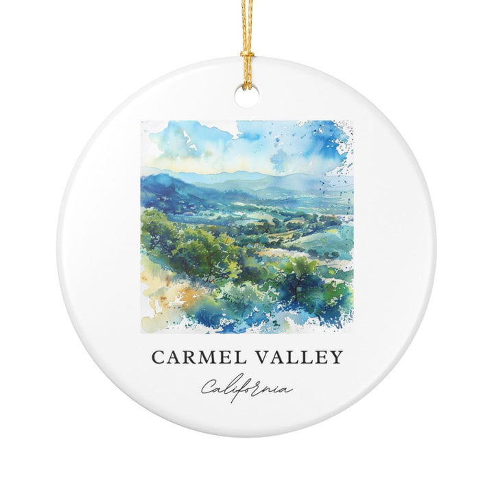 Carmel Valley California Ornament: Unique Carmel Valley Souvenir, Carmel Valley California Xmas Decor, and Authentic Carmel Valley Gift