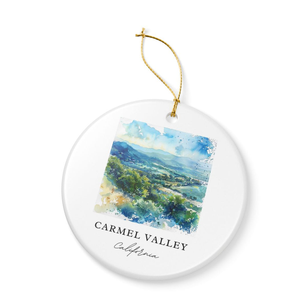 Carmel Valley California Ornament: Unique Carmel Valley Souvenir, Carmel Valley California Xmas Decor, and Authentic Carmel Valley Gift