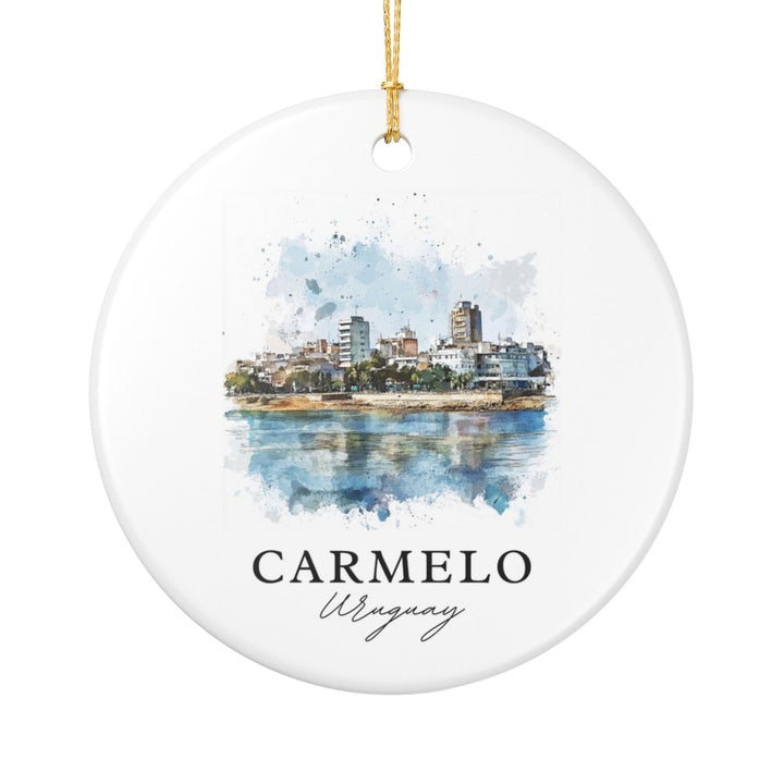 Carmelo Riverside Uruguay Ornament: Unique Carmelo Riverside Uruguay Souvenir, Carmelo Riverside Uruguay Xmas Decor, and Authentic Carmelo Riverside Uruguay Gift