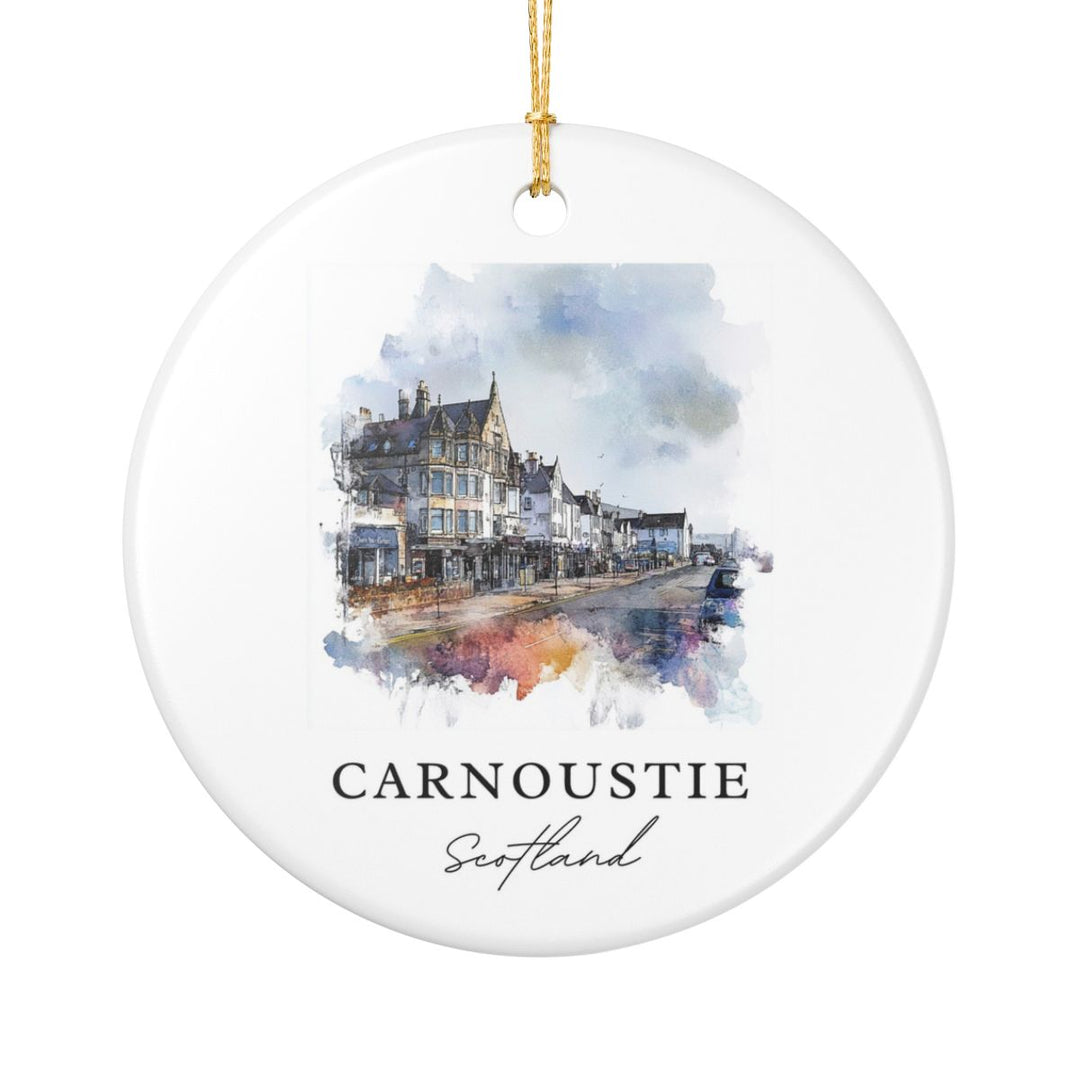 Carnoustie Scotland Ornament: Unique Carnoustie Souvenir, Carnoustie Scotland Xmas Decor, and Authentic Carnoustie Gift
