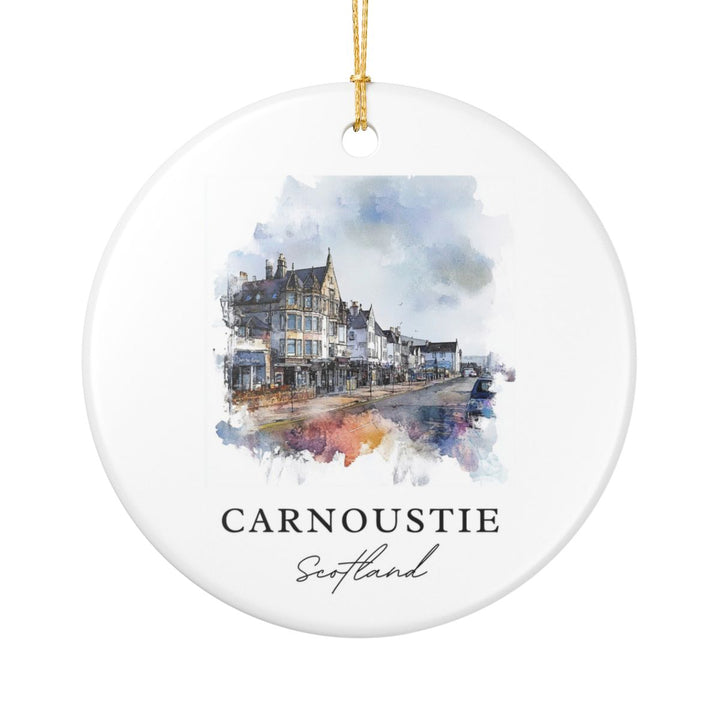 Carnoustie Scotland Ornament: Unique Carnoustie Souvenir, Carnoustie Scotland Xmas Decor, and Authentic Carnoustie Gift