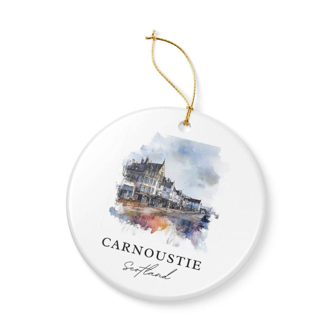 Carnoustie Scotland Ornament: Unique Carnoustie Souvenir, Carnoustie Scotland Xmas Decor, and Authentic Carnoustie Gift