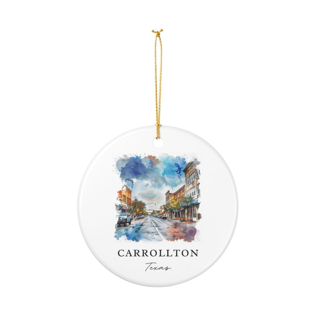 Carrollton Texas USA Ornament: Unique Carrollton Souvenir, Carrollton Texas Xmas Decor, and Authentic Carrollton Gift