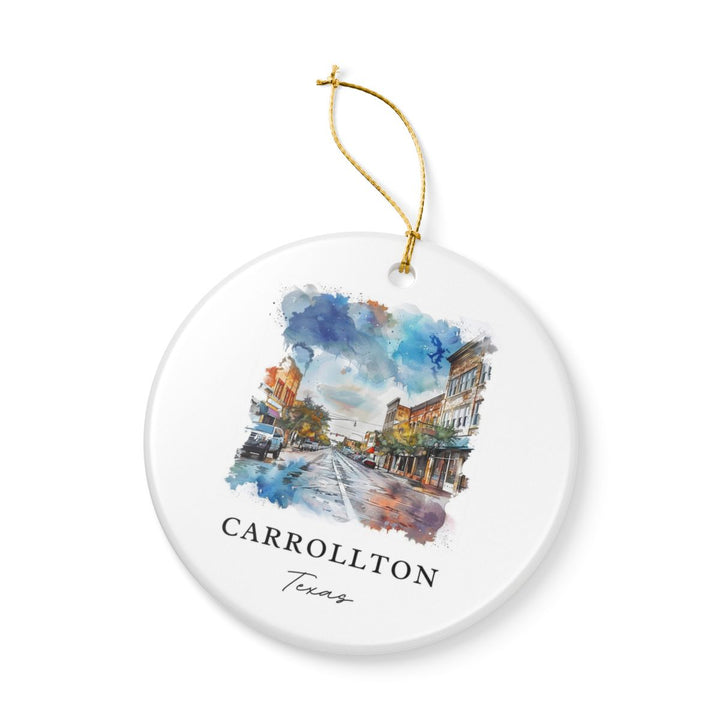 Carrollton Texas USA Ornament: Unique Carrollton Souvenir, Carrollton Texas Xmas Decor, and Authentic Carrollton Gift