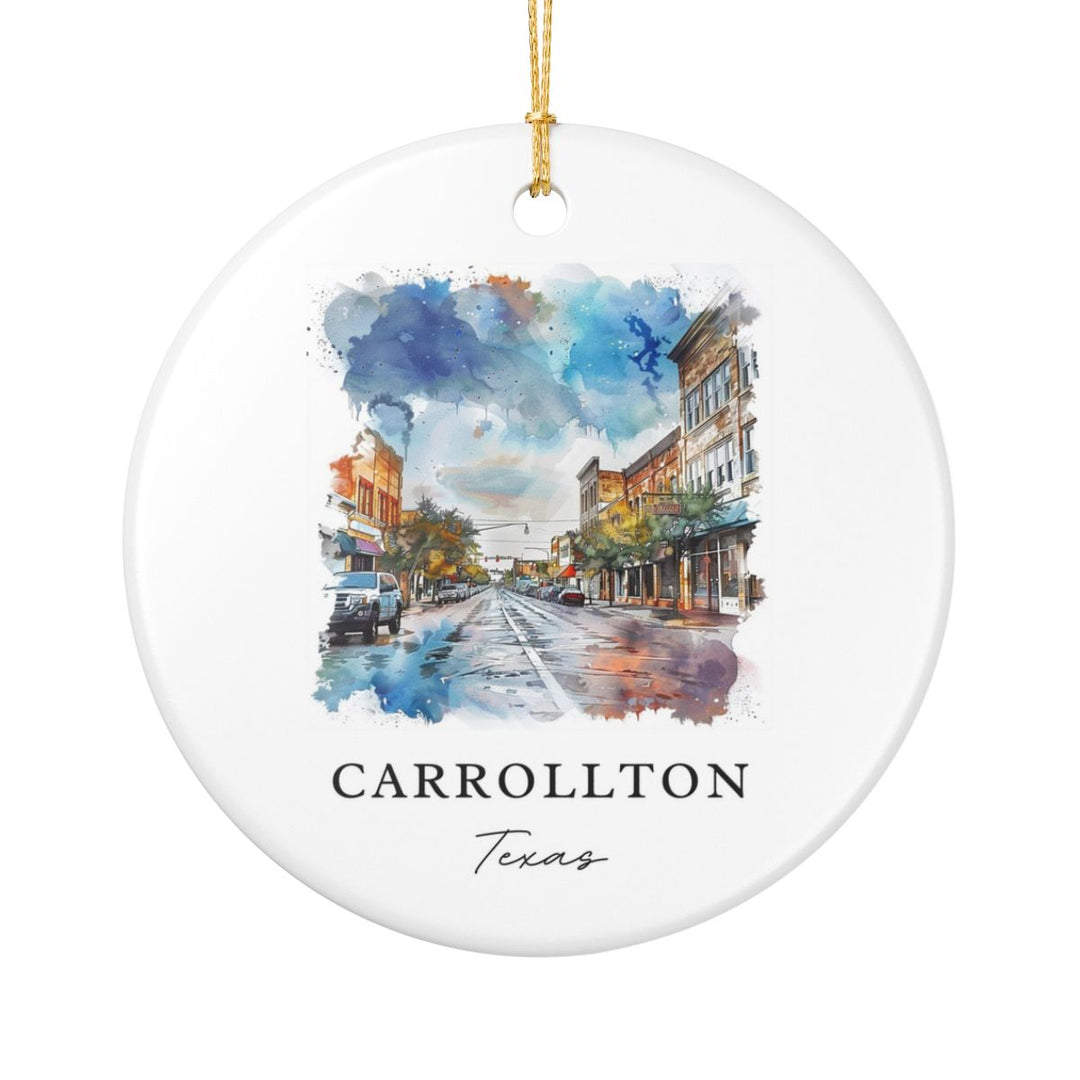 Carrollton Texas USA Ornament: Unique Carrollton Souvenir, Carrollton Texas Xmas Decor, and Authentic Carrollton Gift