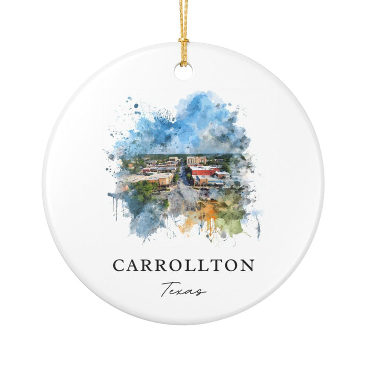 Carrollton Texas USA Ornament: Unique Carrollton Souvenir, Carrollton Texas Xmas Decor, and Authentic Carrollton Gift