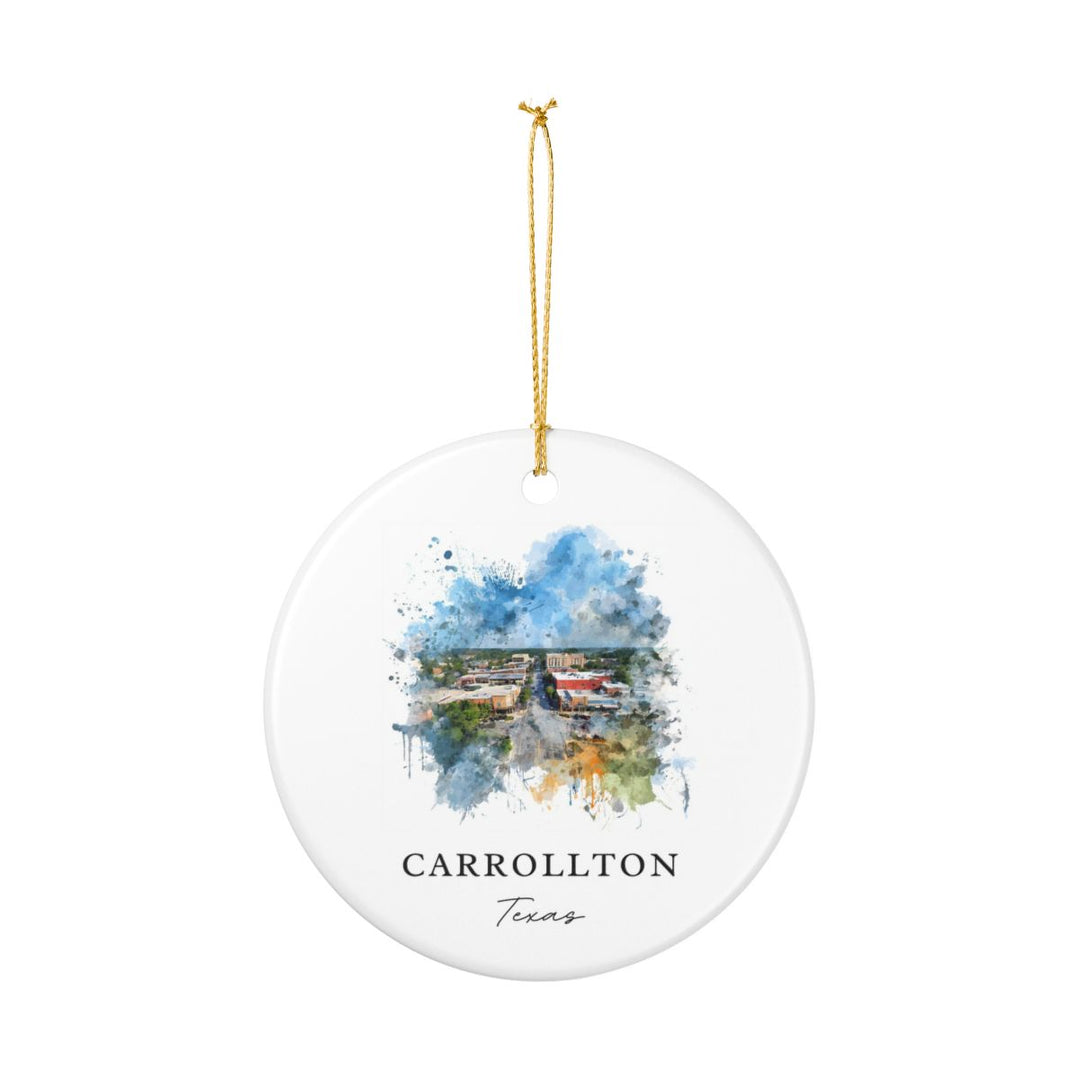 Carrollton Texas USA Ornament: Unique Carrollton Souvenir, Carrollton Texas Xmas Decor, and Authentic Carrollton Gift