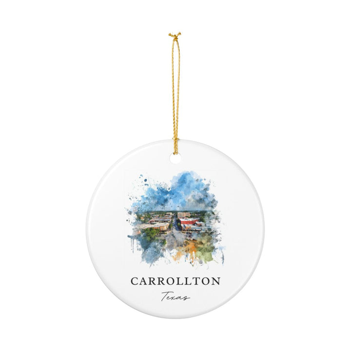 Carrollton Texas USA Ornament: Unique Carrollton Souvenir, Carrollton Texas Xmas Decor, and Authentic Carrollton Gift