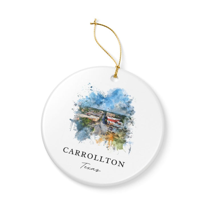 Carrollton Texas USA Ornament: Unique Carrollton Souvenir, Carrollton Texas Xmas Decor, and Authentic Carrollton Gift