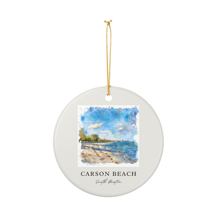 Carson Beach Boston Ornament: Unique Carson Beach Boston Souvenir, Carson Beach Boston Xmas Decor, and Authentic Carson Beach Boston Gift