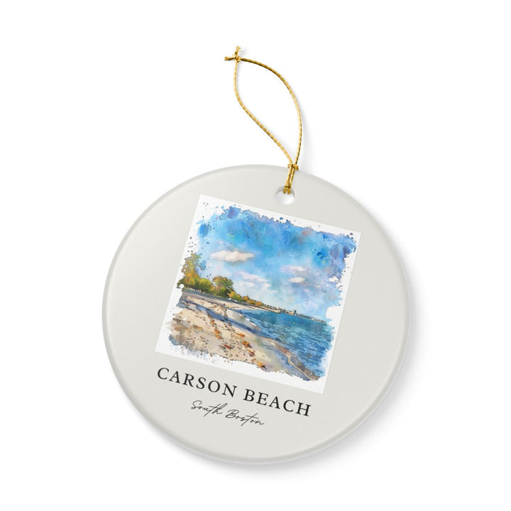 Carson Beach Boston Ornament: Unique Carson Beach Boston Souvenir, Carson Beach Boston Xmas Decor, and Authentic Carson Beach Boston Gift