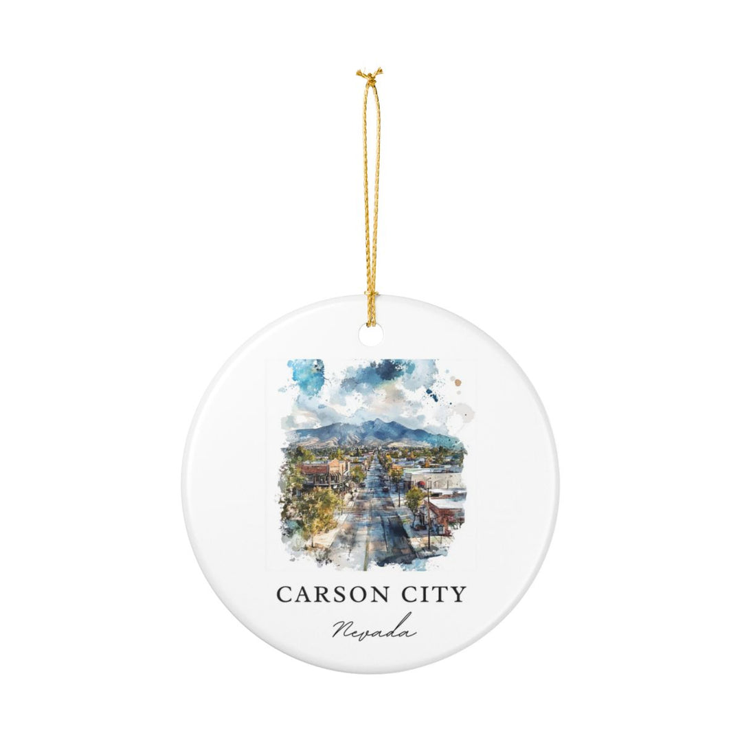 Carson City Nevada USA Ornament: Unique Carson City Souvenir, Carson City Nevada Xmas Decor, and Authentic Carson City Gift