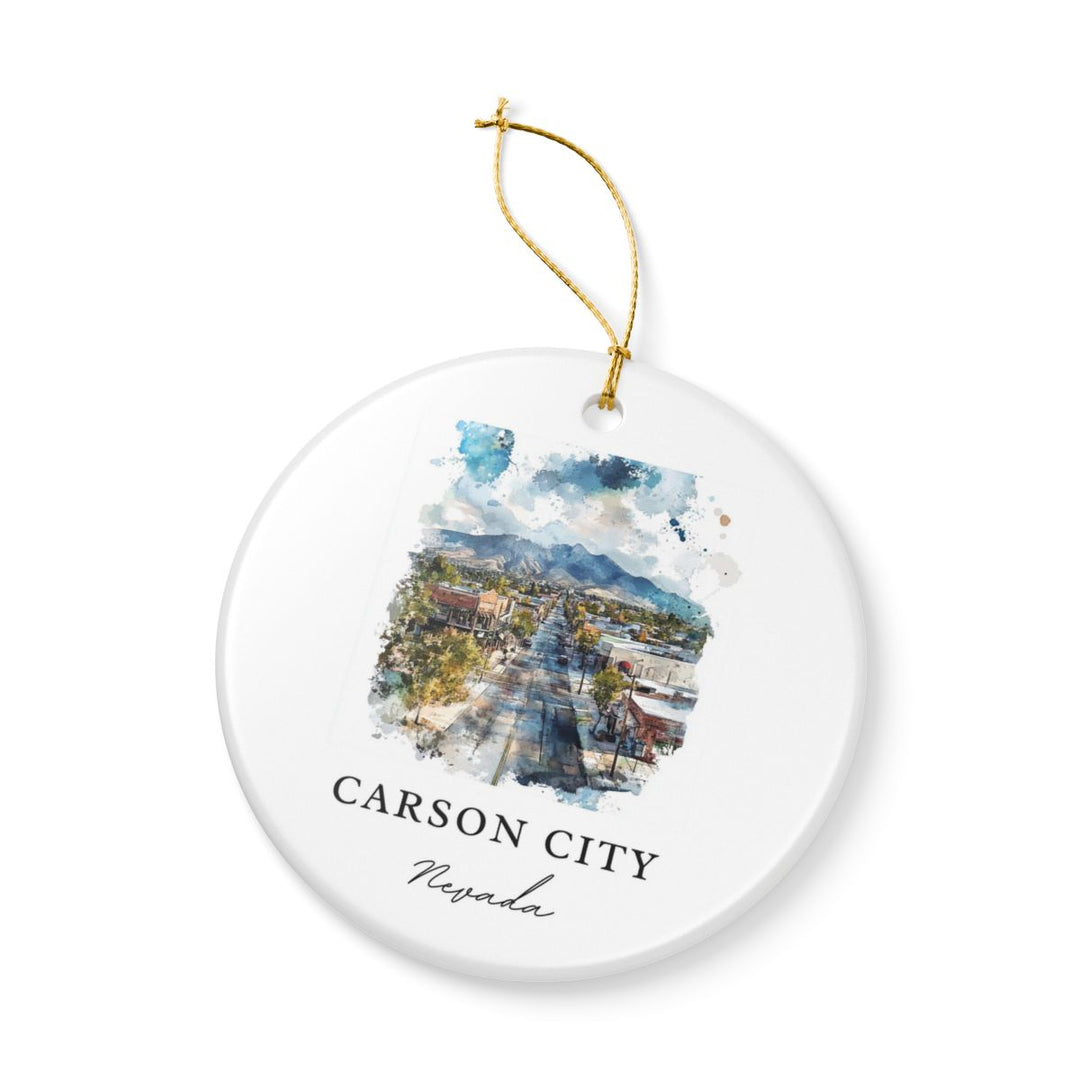 Carson City Nevada USA Ornament: Unique Carson City Souvenir, Carson City Nevada Xmas Decor, and Authentic Carson City Gift