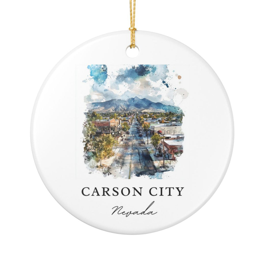 Carson City Nevada USA Ornament: Unique Carson City Souvenir, Carson City Nevada Xmas Decor, and Authentic Carson City Gift