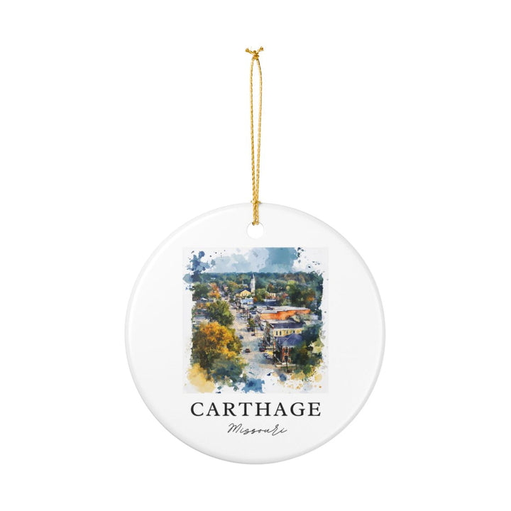 Carthage Missouri USA Ornament: Unique Carthage Souvenir, Carthage Missouri Xmas Decor, and Authentic Carthage Gift