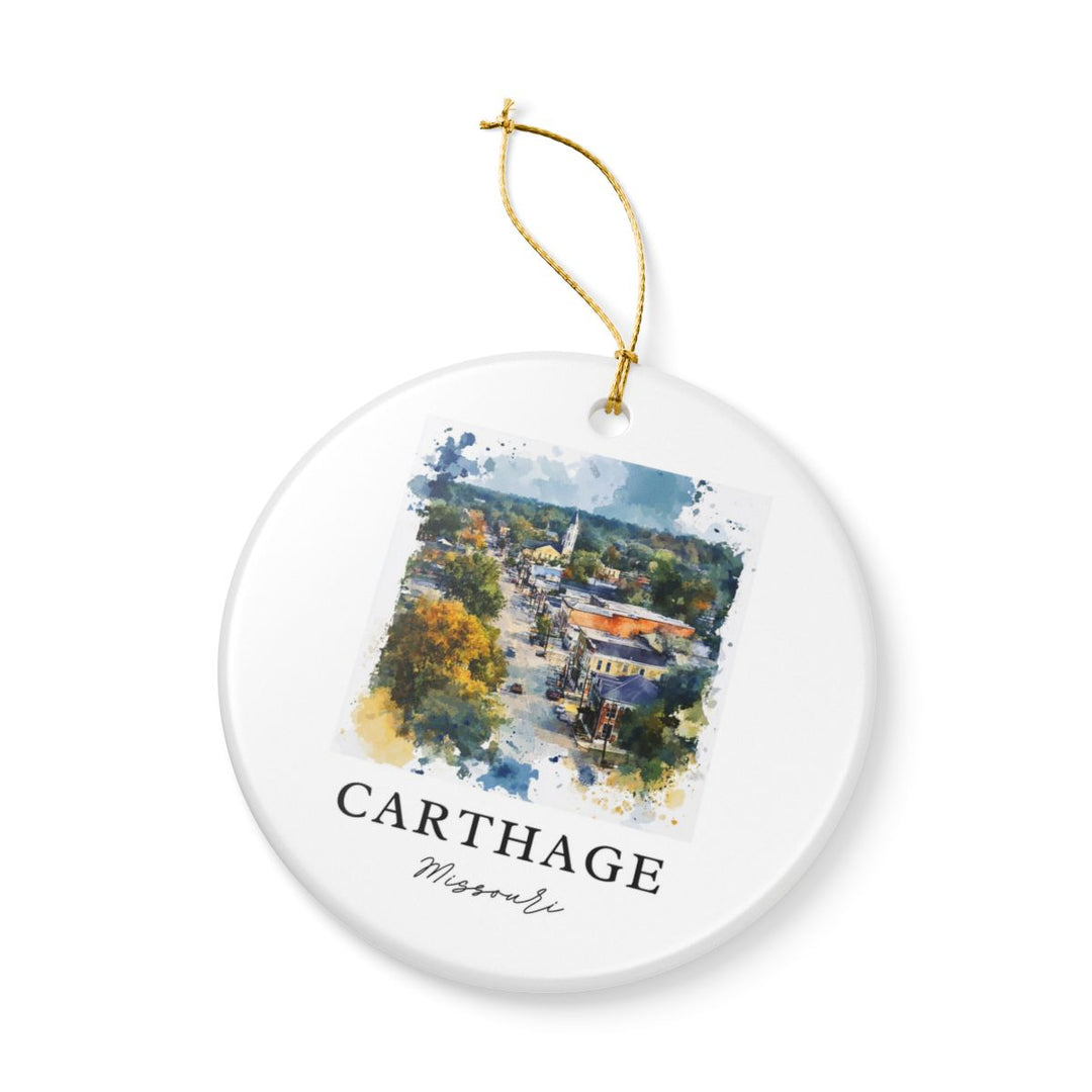 Carthage Missouri USA Ornament: Unique Carthage Souvenir, Carthage Missouri Xmas Decor, and Authentic Carthage Gift