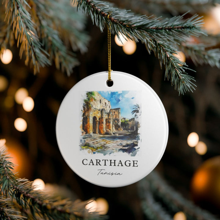 Carthage Tunisia Ornament: Unique Carthage Tunisia Souvenir, Carthage Tunisia Xmas Decor, and Authentic Carthage Tunisia Gift