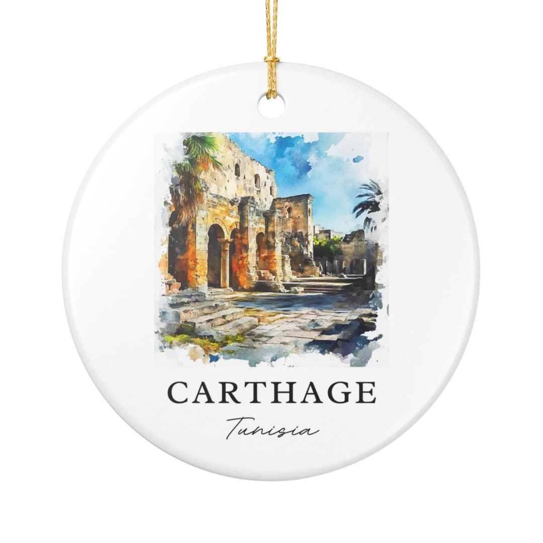Carthage Tunisia Ornament: Unique Carthage Tunisia Souvenir, Carthage Tunisia Xmas Decor, and Authentic Carthage Tunisia Gift