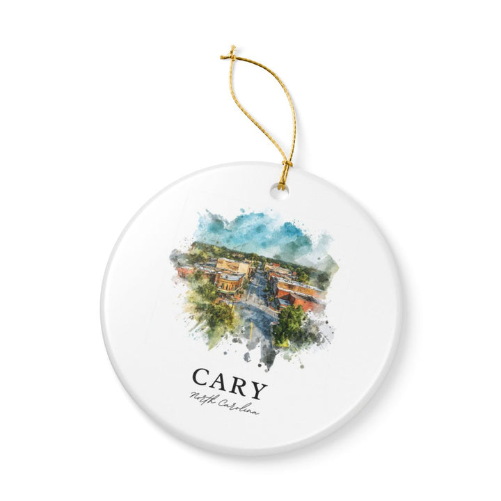 Cary North Carolina USA Ornament: Unique Cary Souvenir, Cary North Carolina Xmas Decor, and Authentic Cary Gift