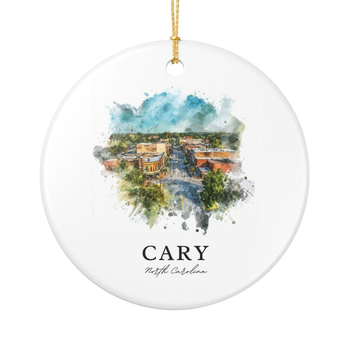 Cary North Carolina USA Ornament: Unique Cary Souvenir, Cary North Carolina Xmas Decor, and Authentic Cary Gift