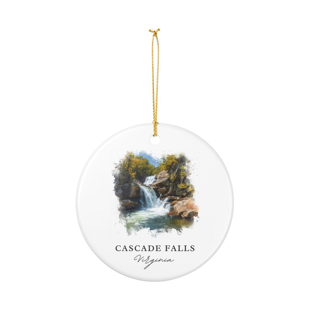 Cascade Falls Virginia USA Ornament: Unique Cascade Falls Souvenir, Cascade Falls Virginia Xmas Decor, and Authentic Cascade Falls Gift