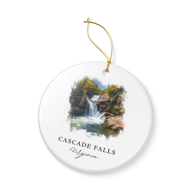 Cascade Falls Virginia USA Ornament: Unique Cascade Falls Souvenir, Cascade Falls Virginia Xmas Decor, and Authentic Cascade Falls Gift