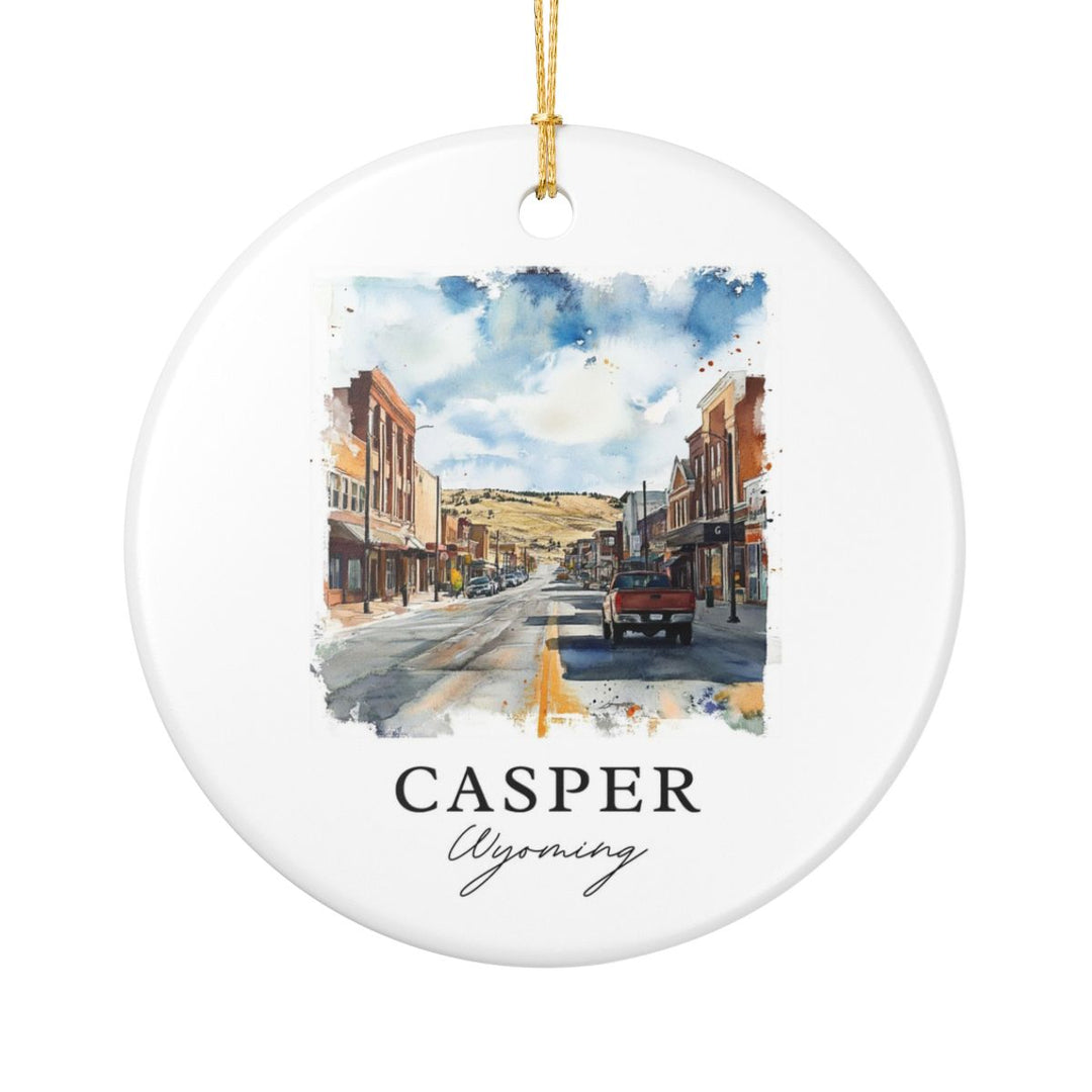 Casper Wyoming Ornament: Unique Casper Wyoming Souvenir, Casper Wyoming Xmas Decor, and Authentic Casper Wyoming Gift